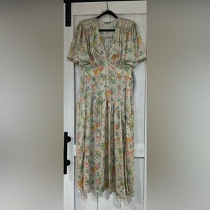 LIKE NEW TOPSHOP satin floral dress
